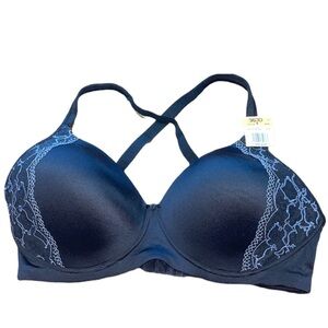 NEW Bali Black Purple Lace Bra Comfort No Underwire Casual Sexy Every Size 36DD